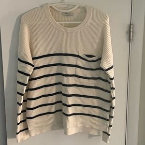 Madewell Nautical Stripes Oversized Sweater